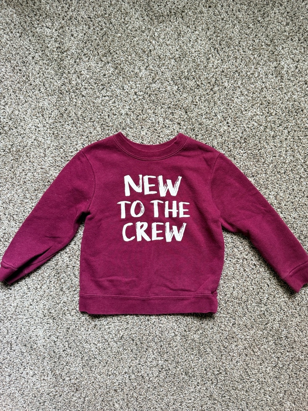 Garanimals Burgundy 'New to the Crew' Kids Sweatshirt